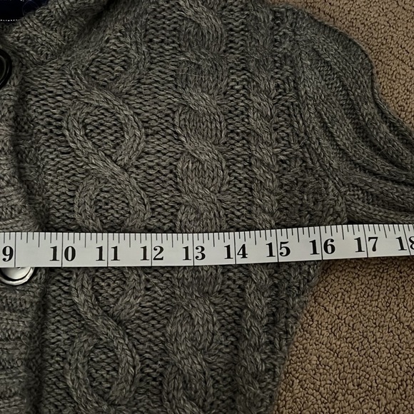 AERIE Grey Hooded Ribbed Cropped Cardigan Size XS - Picture 10 of 11